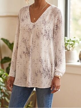 a.n.a Blouse with Speckle Print